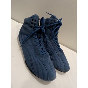 Ryderwear D-Mak Original Navy Suede High-Top Men's Weightlifting Shoes Sz 9